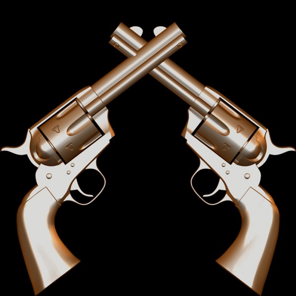 Single Action Crossed Pistols